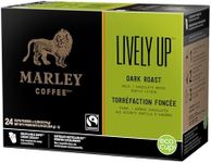 Marley Coffee Lively Up, Fairtrade Certified, Dark Roast Coffee, Keurig K-Cup Brewer Compatible Pods, 24 Count