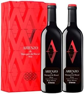 Arienzo de Marqués de Riscal - Vino tinto Crianza Denominación de Origen Calificada Rioja, Variedad Tempranillo, 18 meses en barrica - Estuche 2 botellas x 750 ml