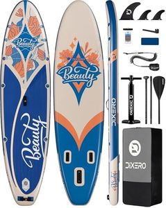 Dixero 11’*33”*6”Inflatable Stand Up Paddle Board for All Skill Levels with Premium SUP Paddleboard Accessories, Adjustable Floating Paddle, Safety Leash, Backpack and Pump