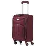 Flight Knight Lightweight 4 Wheel 800D Soft Case Suitcase Robust Anti Crack Cabin Carry On Hand Luggage Approved for Over 100 Airlines Including easyJet, BA & Many More!