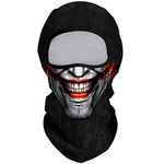 Eikuni Balaclava Face Mask for Men Women Lightweight for Ski Motorbike Motorcycle Halloween Cycling Riding Hunting Fishing (Skull Open Mouth Red Lips)