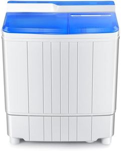 HOMFME Twin Tub Washing Machine, 4.5KG Capacity Portable Washer and Spin Dryer Combo with 3 Modes, Timer Control & Drain Pump, 2 in 1 Compact Laundry Washer for Home Dorm Apartment College RV