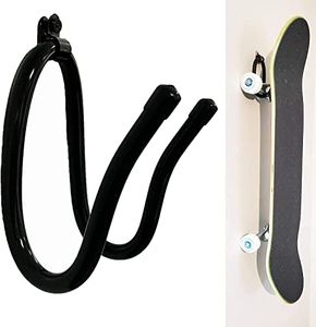 Skateboard Wall Mount Skateboard Hooks Hanger Skateboard Storage Display Rack with Hardware, Wall Bracket Storage Stand Organizer for Skateboards, Guitar, Headphones, Headset