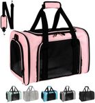 Top tasta Dog Cat Carrier Pet Carriers for Small Medium Large Cats Dogs Carrier Soft Sided Small Puppy Dog Carrier Portable Foldable Airline Approved Dog Cat Travel Carrier Pink Medium