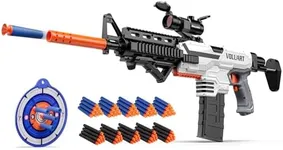 Voluart Electric Automatic Toy Guns for Nerf Guns Bullets, Soft Dart Blaster with Scope and 100 Pcs Refill Darts for Boys and Girls with Ages 12+(White)