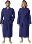 HOMELEVEL Pique bathrobe travel bat