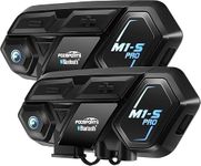 Fodsports Motorbike Intercom, M1-S PRO Helmet Intercom 2000m 8 Riders Group Motorcycle Communication System Universal Wireless Headset Interphone (Waterproof/Handsfree/Stereo Music/GPS/2 Pack)