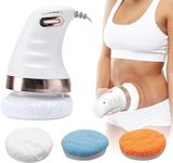 YOGIMOONI Electric Cellulite Massager-Body Contouring Massager with 8 Skin-Friendly Pads, Handheld Body Massager for Toning The Abdomen, Legs, arms and Thighs