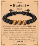 TEVOP Best Husband Ever Gifts for Husband, Husband Gifts Beads Bracelet Gifts from Wife -Birthday Anniversary Christmas Valentines Day Gifts for Him Men