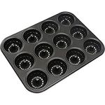 Webake Mini Fluted Tube Cake Pan, Non-Stick 2.8 Inch Bundt Cake Baking Pan, Heavy Gauge Carbon Steel (12-Cavity)