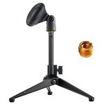 Bearstar Portable Adjustable Foldable Desktop Mic Microphone Tripod Stand Holder (BLACK D1)