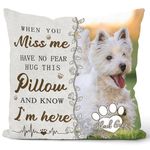 Glad Gua Personalised Pet Memorial Throw Pillow (Insert Included), Loss of Dog Sympathy Gift, Christmas Memorial Gifts, Dog Pillows, Cat, Pet Loss Gifts, Dog Memorial Gifts for Loss of Dog