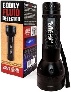 Unsolved Case Files Bodily Fluid Detector - Precision UV Flashlight for Crime Scene Investigations, Pet Stain Detection, and Travel Cleanliness