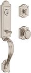 Baldwin Avendale, Front Entry Handleset with Interior Knob, Featuring SmartKey Deadbolt Re-Key Technology and Microban Protection, in Satin Nickel