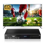 DpBlue 4K UHD Blu-ray Player for TV Projector Support Region A Blu Ray 3D 4K Discs All Regions DVDs Twin HDMI Output HDR10 Dolby Vision Dolby Atmos 4K Ultra HD Blu ray DVD Player BT.2020 Color Gamut