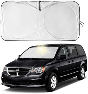 for Dodge Caravan 2006-2024 Front Windshield Sun Shade Sunshade-for Dodge Promaster 2014-2023 Windshield Cover, for Grand Caravan 2022 Reflective Protector Sun Visor Car Accessories(63" X 39.4")