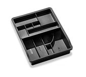 Madesmart 23-Compartment Original Junk Drawer Organizer Tray, Plastic Multipurpose Storage Bin for Drawers, Granite