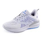 Bacca Bucci® Essential Your Everyday All Purpose Walking Running Casual Shoes for Men- Grey, Size UK8