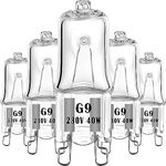 EKSAVE G9 Halogen Bulb 40W 230V 2 Pin Base Replacement Light Bulbs Dimmable Warm White (5 Pack)