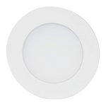 Halo HLB 4 in. Round Integrated LED Direct Mount Recessed Trim, Color Selectable (2700K-5000K), Canless, White