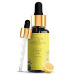 Dharti Ayurveda Lemon Essential Oil With Dropper - 100% Pure Natural Undiluted And Plant Based - Premium Grade Aromatherapy For Skin & Hair Care, and Massage - 30ml