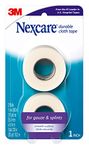 Nexcare Durable Cloth First Aid Tape, Pack of 2, White, 1 in x 360 in