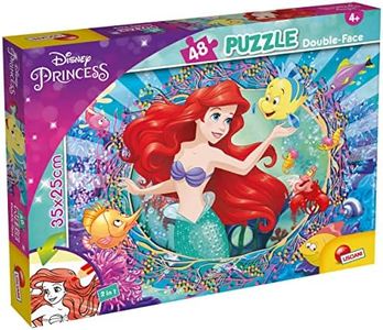 Liscianigiochi- Disney Puzzle DF, Color rompecabezas de doble cara m-plus 48 piezas ariel (99511)