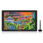 HUION Drawing Tablet KAMVAS 22 Pen Display Drawing Monitor with Battery-Free Stylus and 8192 Pen Pressure and Adjustable Stand