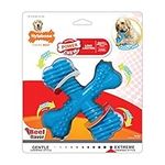 Nylabone Extreme Tough Dog Chew Toy X-Bone, Durable, Cleans Teeth, Beef Flavour, Large, for Dogs Up to 23 kg