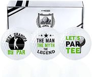Funny Grandpa Gifts Golf Balls Set for Men or Him, Perfect for Grandpa, Coworkers, Boss, Golfers, Golf Lovers for Birthday & Father's Day - White