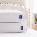 ACCURATEX King Size Pillows 2 Pack, Hybrid Shredded Memory Foam Pillow[Adjustable Loft], Fluffy Down Alternative Fill Removable Cotton Cover, Firm Supportive Pillow for Side Back Sleepers