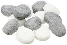 14 Grey & White Pebbles Replacement Replacements/Bio Fuels/Ceramic/Boxed 7 White & 7 Grey In Coals 4 You Packaging