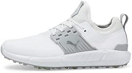 PUMA Men's Ignite Articulate Golf Shoe, White-Silver-HIGH Rise, 9 UK
