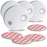 SEBSON 4x Smoke Alarm 10 Year Battery incl. Magnetic Fixing, GS526, VdS 3131, DIN EN 14604