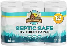 RV Toilet Paper - 12 Pack Septic Safe Toilet Paper 2-Ply Quick Dissolving Camper Toilet Paper Septic Safe to Prevent Clogs - Perfect for Automotive RVs, Septic Tank Systems, Boats, and Camping