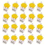GTONEE 20pcs French Fries Food Pendants Charms for DIY Earring Bracelet Necklace Jewelry Making Keychain Handmade Simulation Food Charms