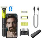 Philips OneBlade 360 Authentic Connected Face & Body Electric Shaver, Beard Trimmer and Body Groomer, 1x360 Blade, 1x Original Blade, 1x 5in1 Adjustable Comb, 1x Body Kit, 1x Travel Case, QP4631/65