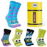 Disney Mens Socks Baby Yoda Crew Socks 5 Pack Star Wars Ankle Socks Size 6.5-9.5 Mickey Mouse Soft Breathable Work Socks Boba Fett Star Wars Gifts for Men (Multi Monsters Inc)