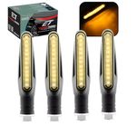 ELTRON TURBO 9 Led KTM Style High Bright Indicators SMD Waterproof Original Universal for All Bikes Models Motorcycle Turn Signal Lights (Amber, Pack Of 4)