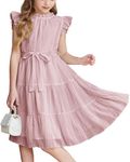 Arshiner Girls Fancy Dress Tween Summer Formal Wedding Special Occasion DressesPink size 10-12