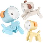 Dog Night Light Kids, Cute Animal Desk Lamp with Battery, Portable Adjustable Kawaii Room Decor Cartoon Mini LED DIY Eye-Protection for Home Office College Dorm Room Girls Boys Gift（3pcs）