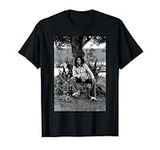 Bob Marley Official Black And White Stripe Photo T-Shirt