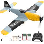 DEERC RC Plane 3 Channel BF-109 Remote Control Airplane Fighter Toys,2.4GHz 6-axis Gyro Stabilizer RTF Glider Aircraft Plane with 2 Batteries,Easy to Fly for Adults Kids Beginners Boys…