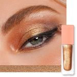 Oulac Liquid Glitter Eyeshadow – Highly Pigmented Gold Eyeshadow Liquid Shimmer Eyeshadow & Eyeliner, Metallic Bronze Eyeshadow Blendable Eye Make-up, Vegan, 5.4g, Bronze Goddess (32)