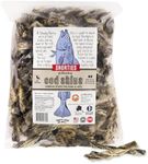 Polkadog Cod Skins Dog Treat - Lean Protein, Made in USA, Single-Ingredient, Grain & Gluten Free, for All Breeds - Crunchy Fish Skin Treat for Teeth Health, 2lb Shortie