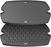 Safbbcue 7583 21.5"Cast Iron Griddle for Weber QQ2200 Q2000 Q2400 Q200 Q220 Q240 Series Gas Grill,Griddle Plate fits Weber CHAR Q 53060001 54060001 54060301 567798 592001 Grill,Replaces Grate #7645