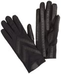 isotoner Women's Spandex Shortie Touchscreen Gloves, Black - Without Smartdri, Small-Medium