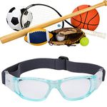 CYTGOUPER Lightweight Kids Sports Goggles, Adjustable Youth Football Cycling Basketball Glasses for Boys Girls Toddler (Blue)