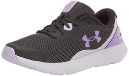 UNDER ARMOUR Men's Surge 3 Running Shoe, (101) Jet Gray/Nebula Purple/Digi Purple, 7 Big Kid