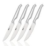 Furi Pro Serrated Steak Knives 4 pc Set, Four Premium Knives for a Superior Cutting Performance, Serrated Stainless Steel Blades and Ergonomic Reverse-Wedge, Anti-Fatigue Handle for a Safe Grip